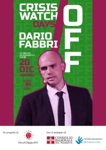 Dario Fabbri ai CrisisWatch Days 2023, la locandina dell'evento OFF